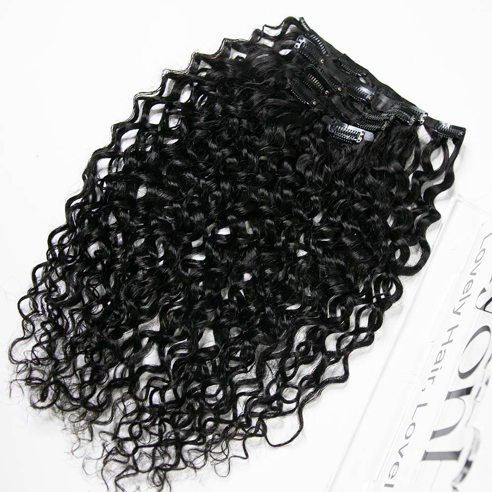 water wave hair extensions clip in
