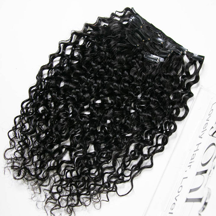 water wave hair extensions clip in