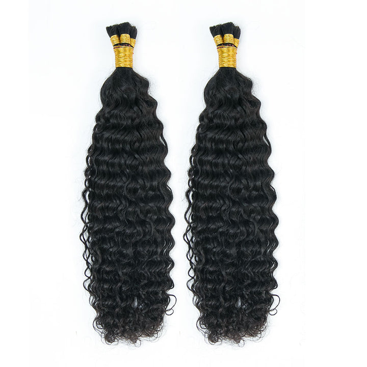 Pre-Divided Water Wave Double Drawn Human Hair For Boho Braids