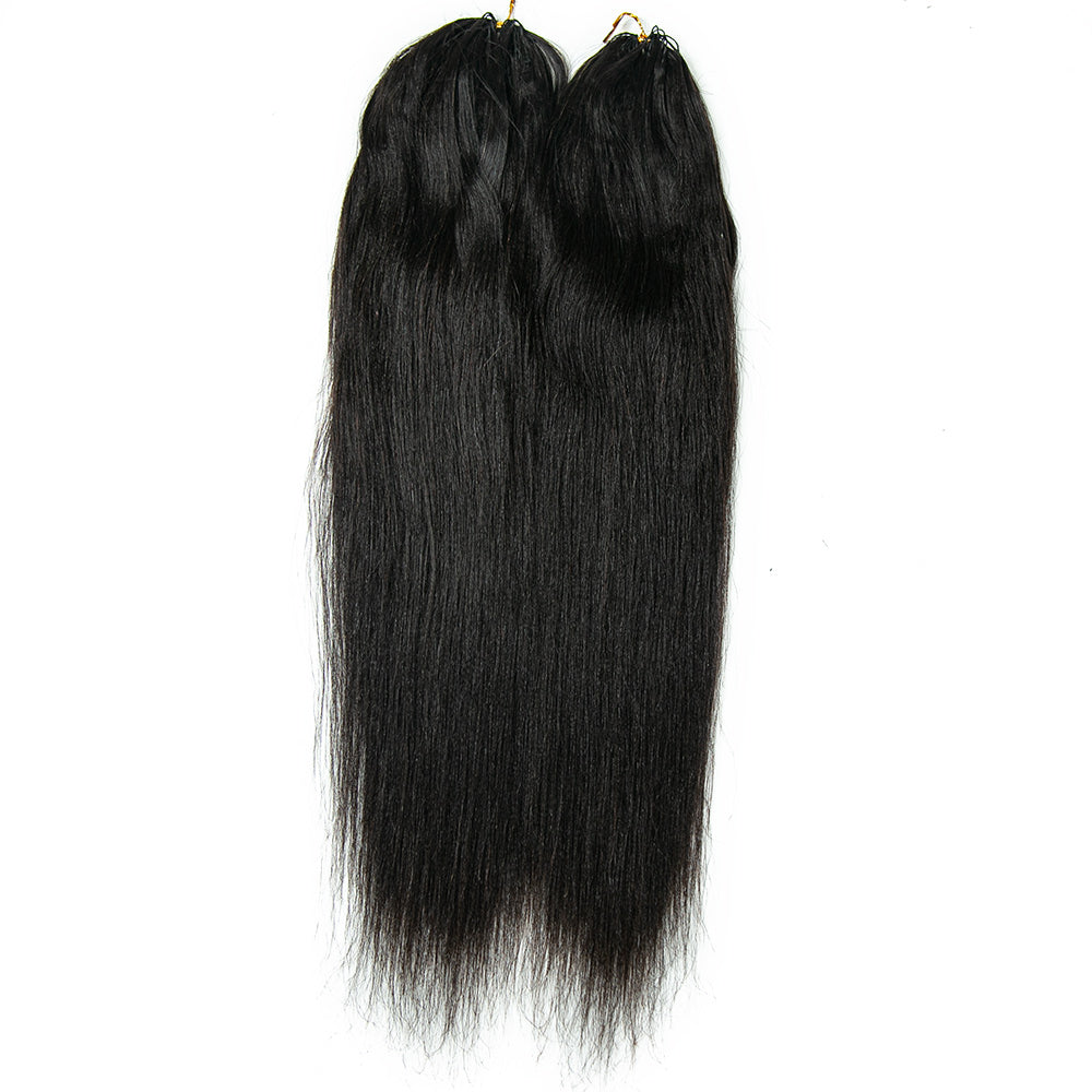 EAYON Lightweight Relaxed Light Yaki Straight Crochet Human Hair