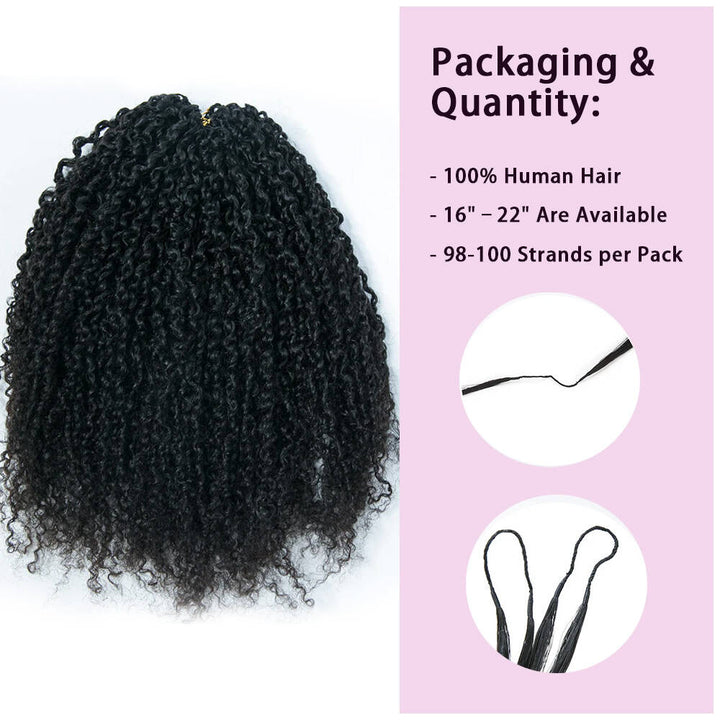 EAYON Lightweight Yanky Twists Crochet Human Hair Extension