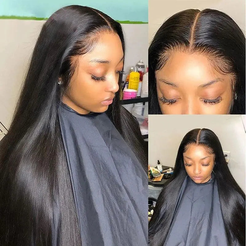 U Part Wig Silky Straight Human Hair UST 1