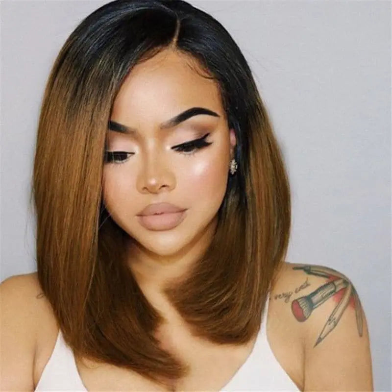 BOB #T1B 4 Yaki Straight Lace Front Wig OBS H
