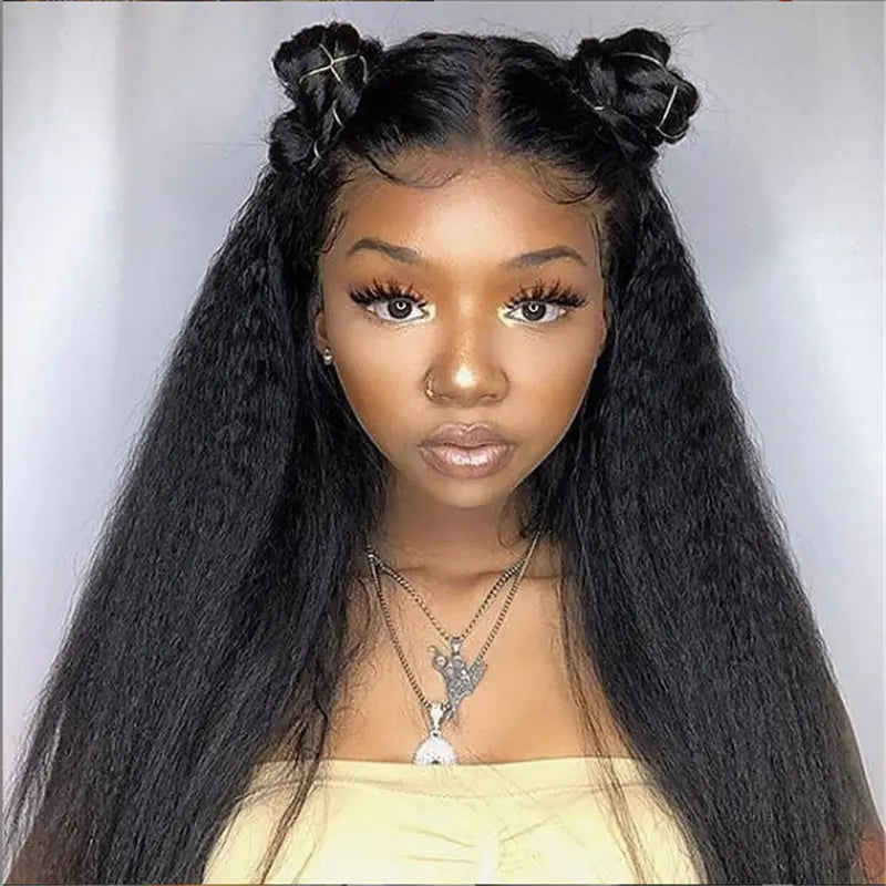 Transparent Lace Kinky Straight 13x4 Lace Front Wig BBE 1