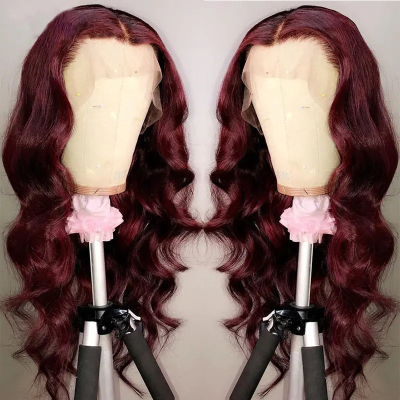 Transparent Lace #99J Body Wave Lace Front Wig BCT#99J