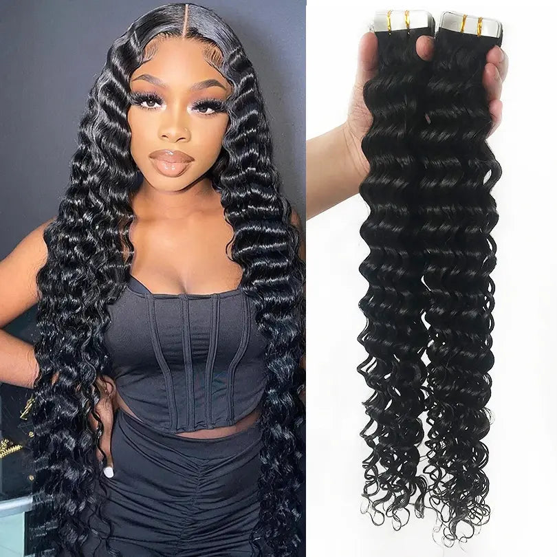 Deep Wave tape-in extensions: Deep Wave extensions beside a long wavy installed-style reference