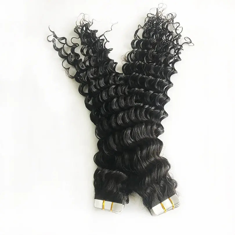 Deep Wave tape-in extensions: Two wefts showing pronounced waves