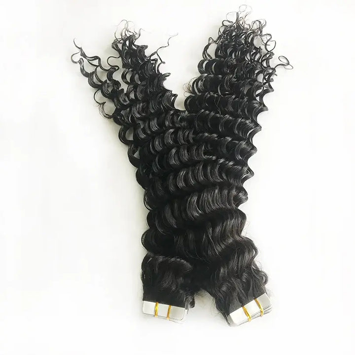 Deep Wave tape-in extensions: Two wefts showing pronounced waves