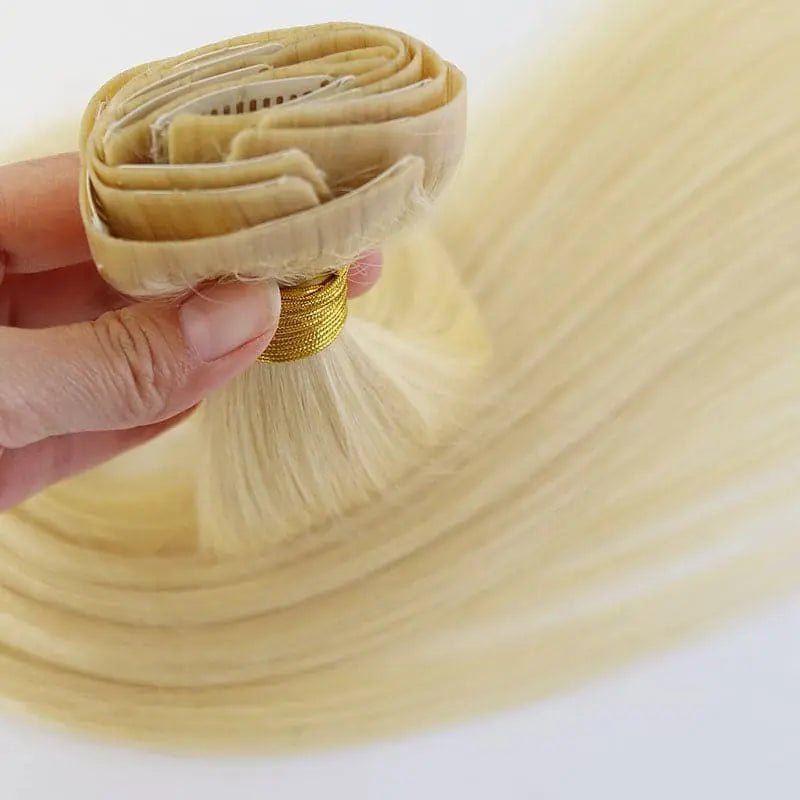 613 Blonde 7 Parts/Set Seamless Clip Human Hair Clip In 